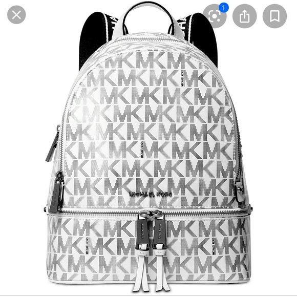 Michael Kors Handbags - Michael Kors Rhea zip Optic white Medium Backpack